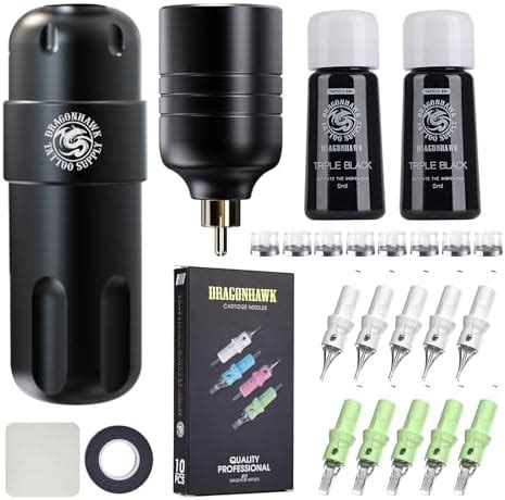 Amazon Dragonhawk Wireless Tattoo Gun Kit Cordless Rotary Tattoo