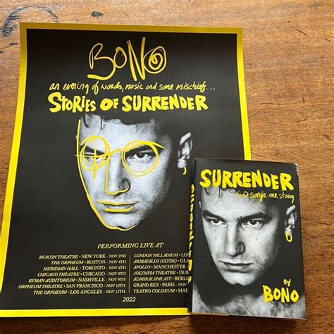 Art Bono Stories Of Surrender Tour Book Poster Poshmark