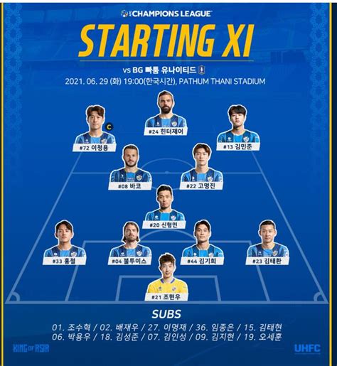 Live Ulsan Hyundai vs BG Pathum United เตะบาน BG 17 00 น