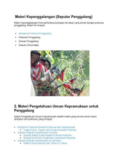 materi penggalang