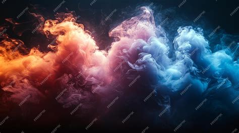 Premium Photo Pink And Blue Cloud Of Vape Smoke On Black Isolated