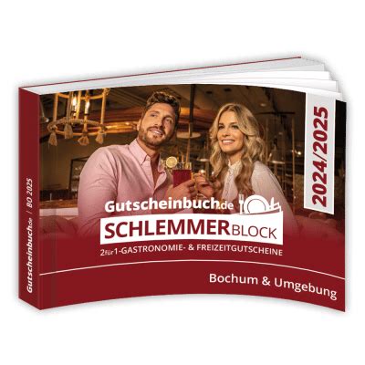 Gutscheinbuch De Schlemmerblock Bochum Umgebung 2024 2025 Besondere