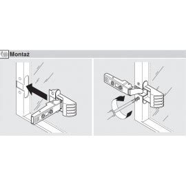 Zawias Blum clip 71T950AB do ramek aluminiowych drzwi nakładane Markat