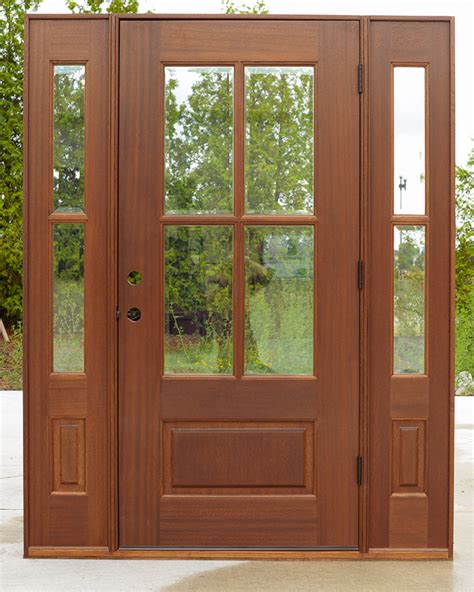 Pella Clearance Mahogany Exterior Doors 4 Lite