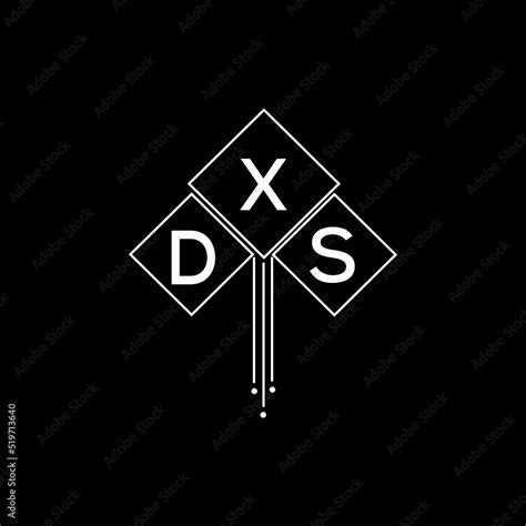 DXS Letter Logo Design With White Background In Illustrator DXS Vector