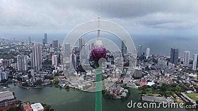 Aerial View Of The Main Attraction The Lotus Tower In The Capital Of