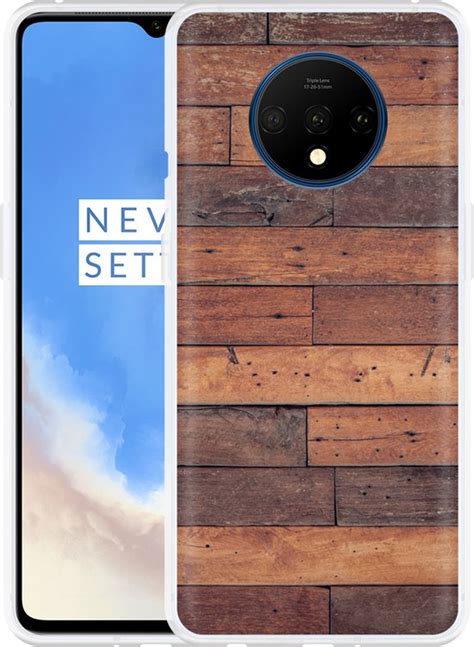 OnePlus 7T Hoesje Houten Planken Designed By Cazy Bol