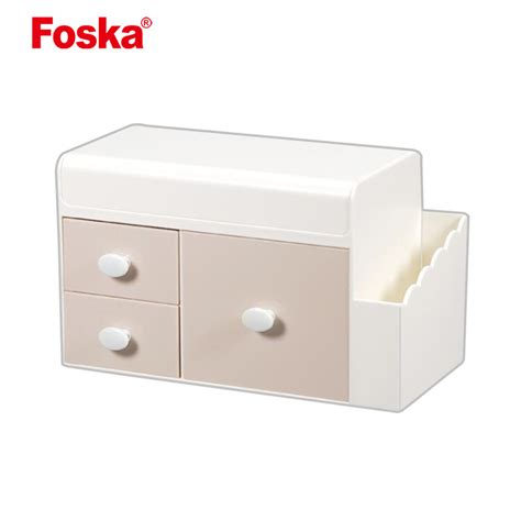 Foska PS Plastic Desktop Storage Box With Pen Cup China Storage Box