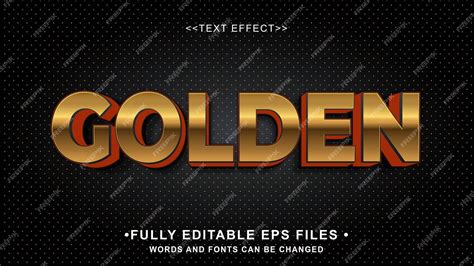 Premium Vector 3d Golden Text Effect