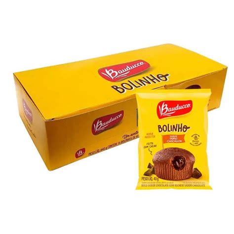 Caixa De Bolinho Bauducco Recheio De Chocolate Duplo 40g Shopee