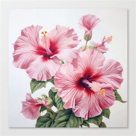 Shop Pink Hibiscus Canvas Print By Vanoverdesigns On Society6 In 2024