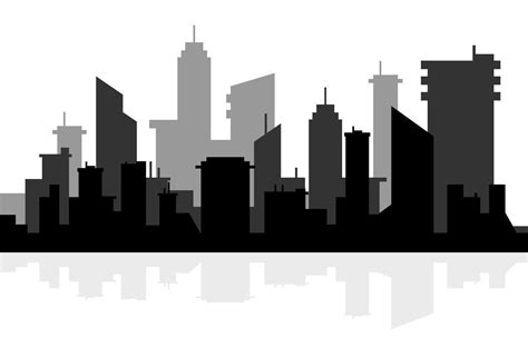 Silhouette skyline illustration 1218547 Vector Art at Vecteezy