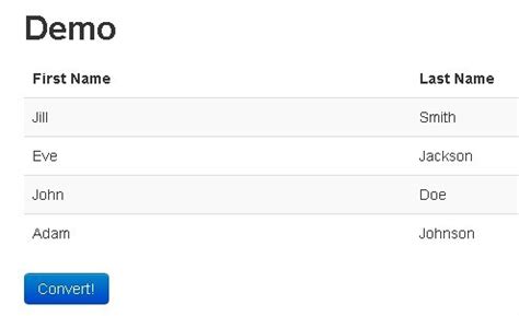 jQuery Plugin For Converting Table Into JSON Data - Table to JSON | Free jQuery Plugins