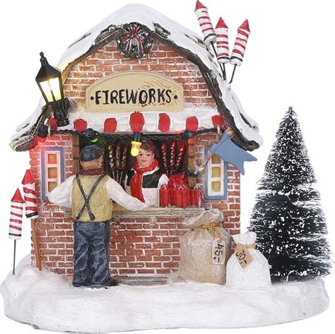 Luville Kerstdorp Miniatuur Vuurwerkwinkel L X B X H Cm Bol