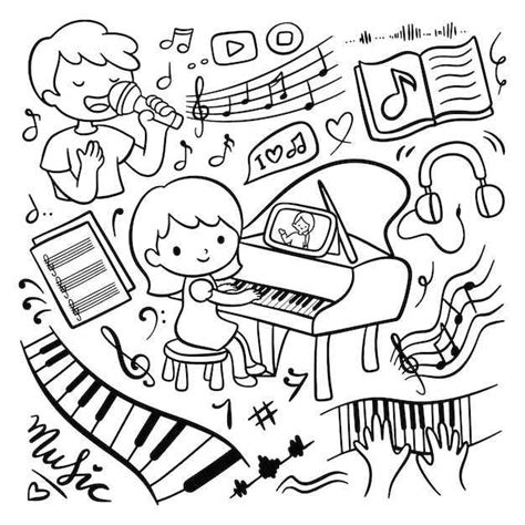 Desenho De Musica Facil - Desenhos de Música para Imprimir e Colorir