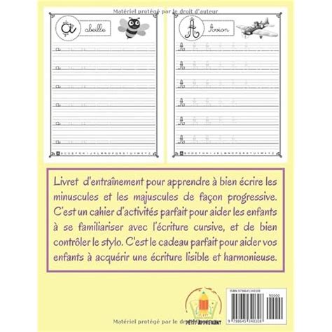 Cahier Decriture Cursive Apprendre A Ecrire Les Lettres De Lalphabet Majuscules