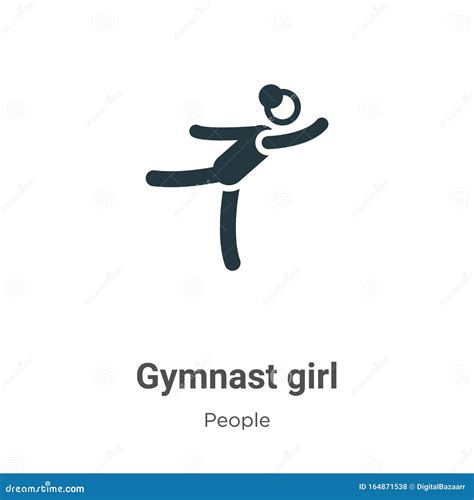 Gymnast Girl Vector Icon On White Background Flat Vector Gymnast Girl Icon Symbol Sign From