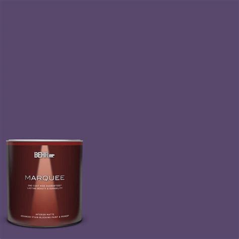 Behr Marquee Qt P Proper Purple One Coat Hide Matte Interior