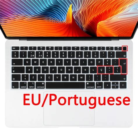 Portuguese Keyboard Stickers Air 13.3 inch Euro Layout Soft Silicone ...