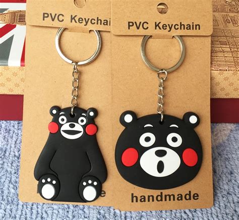 Kumamon Ay Kafa Anime Anahtarl K PVC Ekil Anahtarl K Oyuncaklar