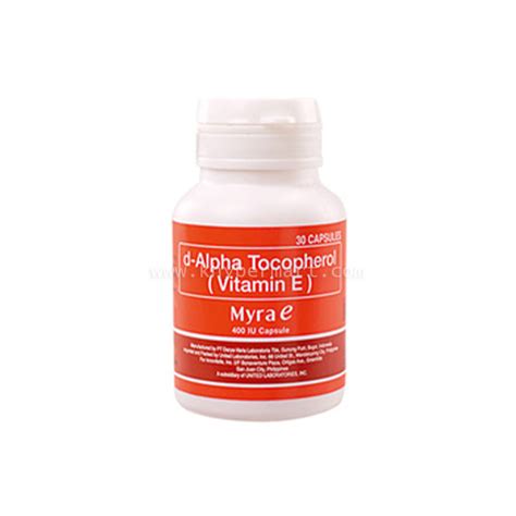 Myra E D Alpha Tocopherol Vitamin E 400IU 30 Capsules KhyberMart