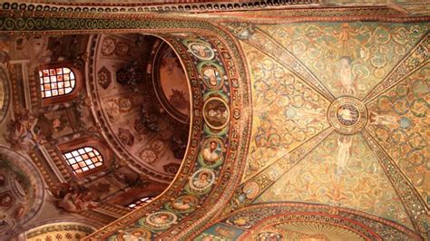 Byzantine Mosaics In The Basilica Church Of San Vitale In Ravenna