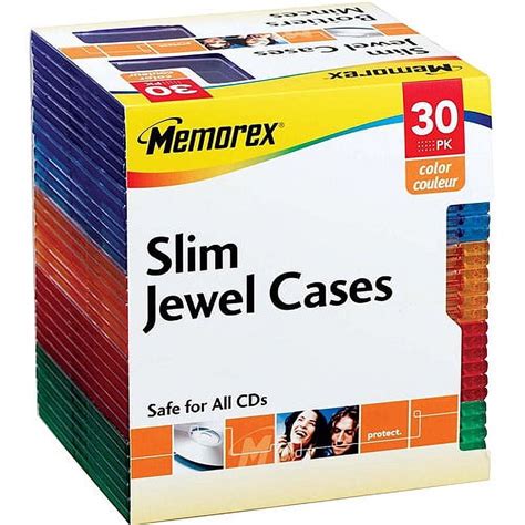 Packs Memorex Pack Slim Cd Jewel Case Mm Assorted Colors