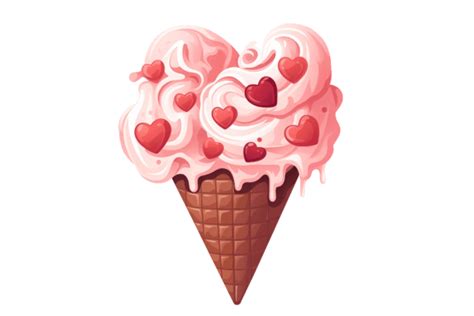 Valentine Day Love Ice Cream Graphic By Snzd24 · Creative Fabrica