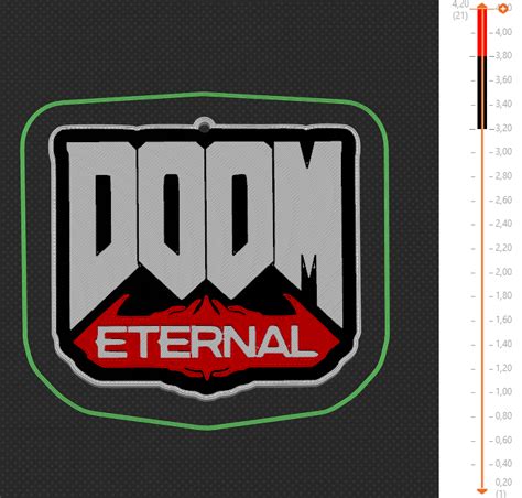 Free STL file Doom Eternal Logo Keychain (id Software)・3D print design to download・Cults