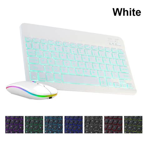 Inch Rgb Wireless Bluetooth Keyboard And Mouse Combo For Ipad Tablet