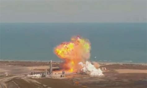 Spacex Starship Prototype Rocket Explodes On Landing After Test Launch