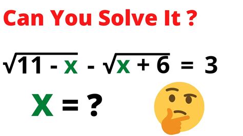 Can You Solve This Radical Equation Find X Math Olympiad Step By