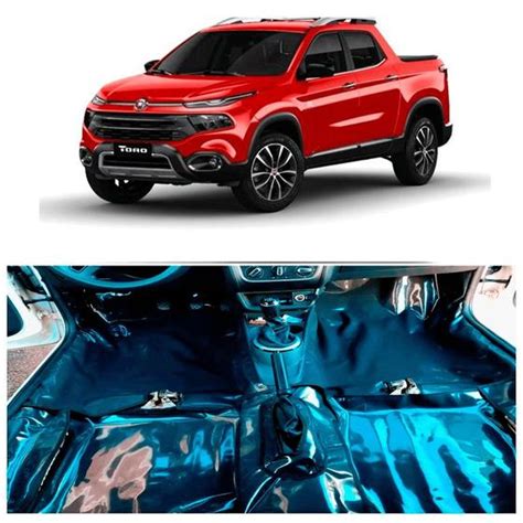 Tapete Carpete Fiat Toro Ate 2022 Em Vinil Grafite Brilho MANOS