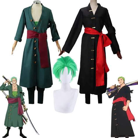 Full Set Cosplay Costume Set Roronoa Zoro Halloween Kimono Role Suit