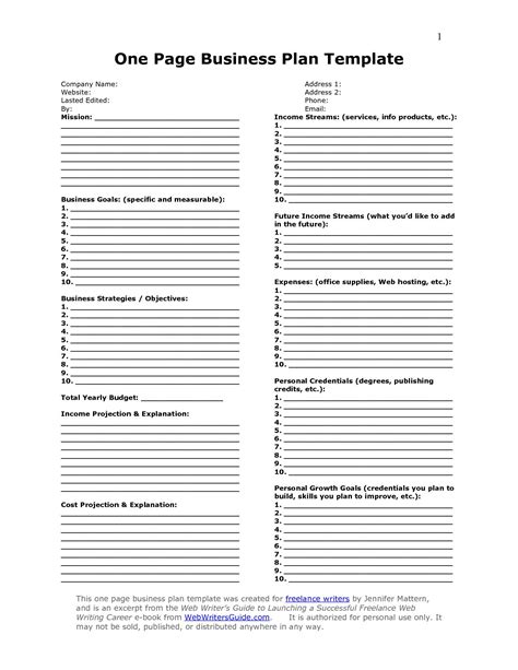 Printable Business Plan Template | Room Surf Regarding Business Plan ...