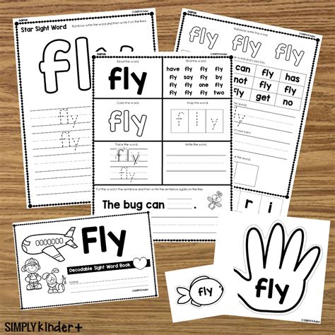 Fly - Sight Word Activities - Simply Kinder Plus