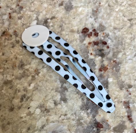 Pc Pc Mm Polka Dot Hair Snap Clip With Glue Etsy