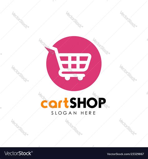 Shopping cart logo design icon Royalty Free Vector Image