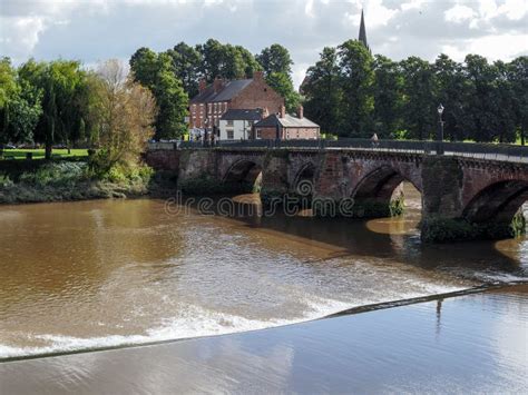 Chester Cheshire Uk September Bridge Over The River Dee A