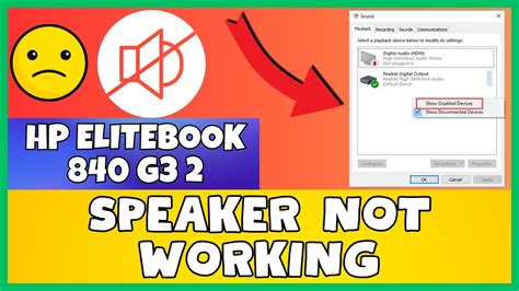 How To Fix Speaker Not Working And No Sound Or Audio Hp Elitebook 840