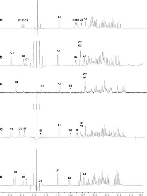 Mhz H Nmr Spectra Of The Anomeric And Bulk Region Of The Products