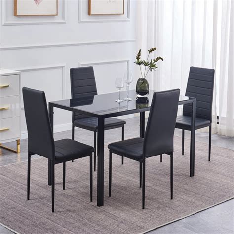 Ebern Designs Cleus 4 Person Dining Set Wayfair