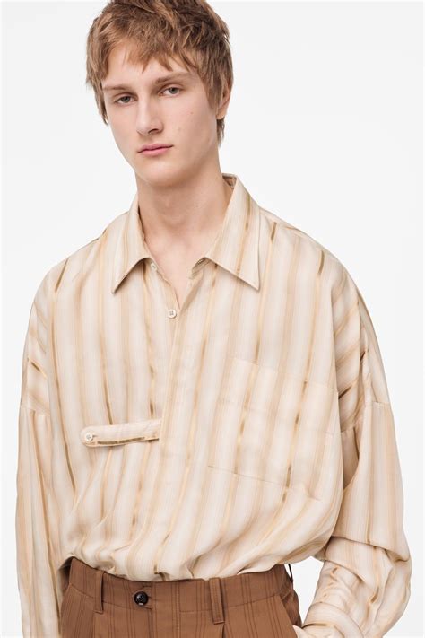 Limited Edition Striped Jacquard Oversized Shirt Zara United Kingdom