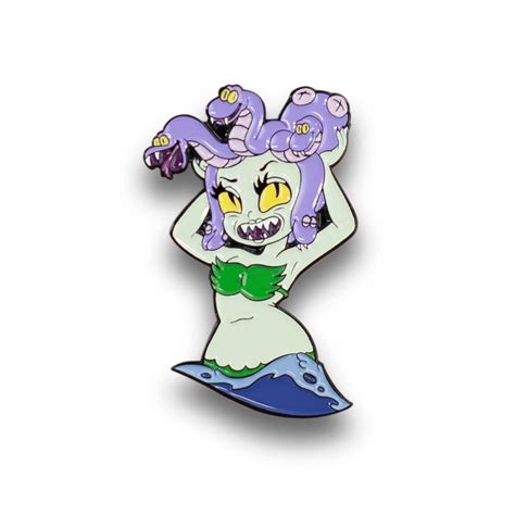 Just Funky Cuphead Collectibles Exclusive Cuphead Medusa Enamel