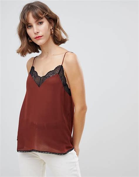 Stradivarius Lace Detail Cami Top Asos