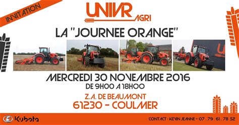 Univ r Agri vous dédie une Journée Orange Kubota Europe SAS