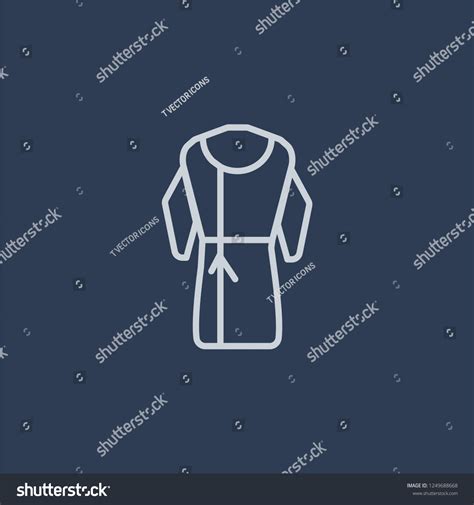 Housecoat Icon Housecoat Linear Design Concept Stock Vector Royalty