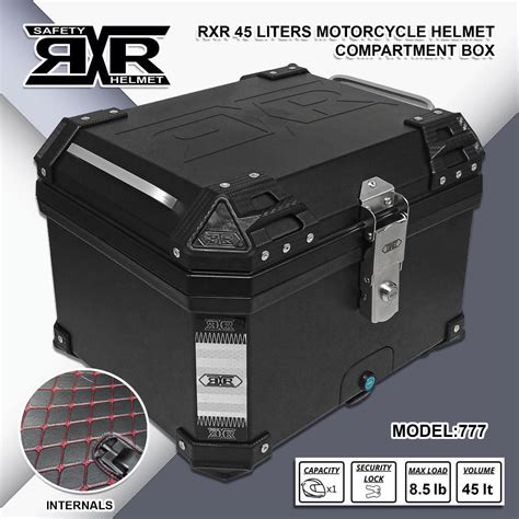 Rxr Hard Plastik Top Box L Motorcycle Compartment Box Helmet Box