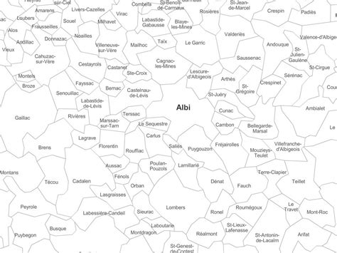 Carte Personnalisable Des Villes Et Communes Du Tarn