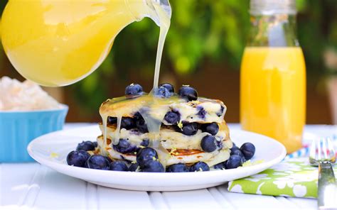 Easy Blueberry Buttermilk Pancakes Recipe With Lemon Parade